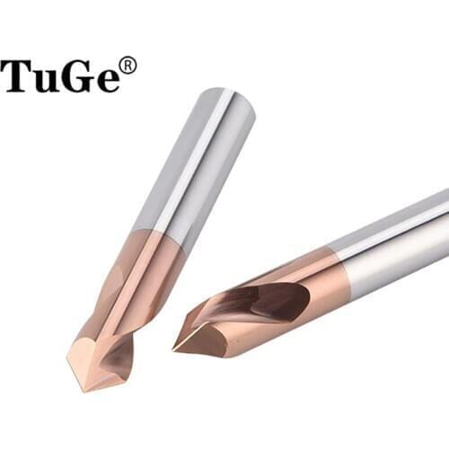 TUGE Milling Cutting Centering Drill Cemented Carbide Tunsten Steel Pilot drills Processing Stainless steel and common Steel etc