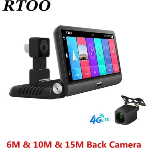 8 Inch 1080P Dashboard Android Dash Cam Dual Lens Car DVR Camera Video Recorder WiFi GPS ADAS 4G Auto Registar Rearview Mirror