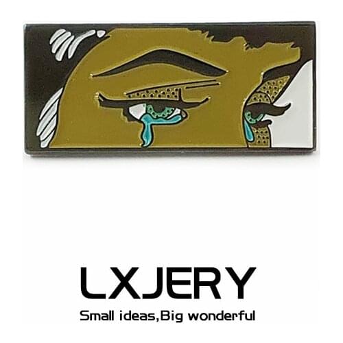 Weeping Woman Pin Badge On Backpack Funny Brooch Pins For Clothes Broche For Woman Girl Schoolbag