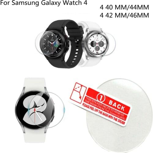 4PC Protective TPU Film For Samsung Galaxy Watch 40mm 46mm Tempered Glass Smart Watch High-Quality Full Screen Protector Cover