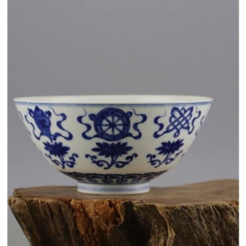 06 antique QingDynasty(YONGZHENG) porcelain bowl,Blue duck pond Bowl,hand painted crafts /collection & adornment,Free shipping