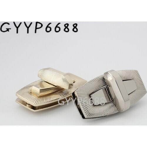 1-5sets 2 colors 57x27mm metal rectangle turn lock for briefcase suitcase twist lock purse hardware bag accessories