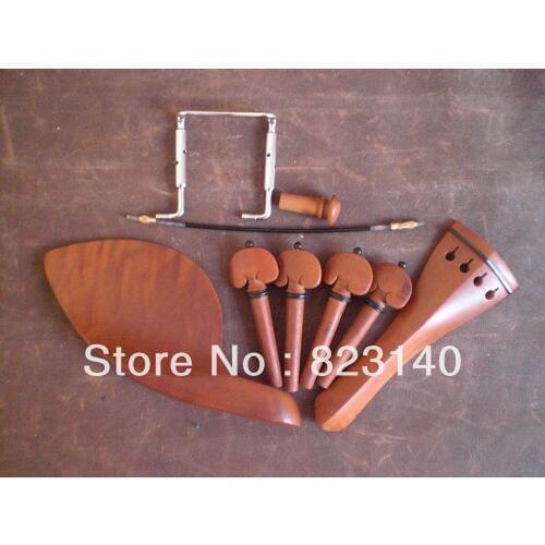 1 Set JUJUBE A TYPE Violin Fitting 4/4 with 1 PC tail gut and 1 PC SILVER Chin Rest Screw