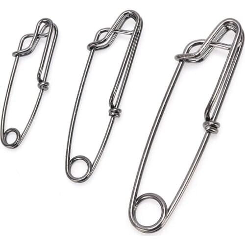 2pcs/lot Stainless Steel Ocean Boat Fishing Snap Open Eye Snap Fishing Swivel Accessories 3 Sizes