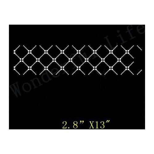 Free shipping special design spakle square patten cheer bow design Rhinestone Iron On Transfer Hot Fix Bling Bing style