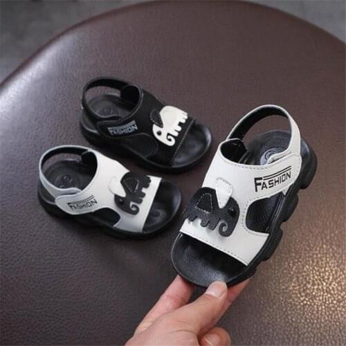 Childrens sandals Disney boy sandals 2021 children new child leather sandals in the summer beach shoes