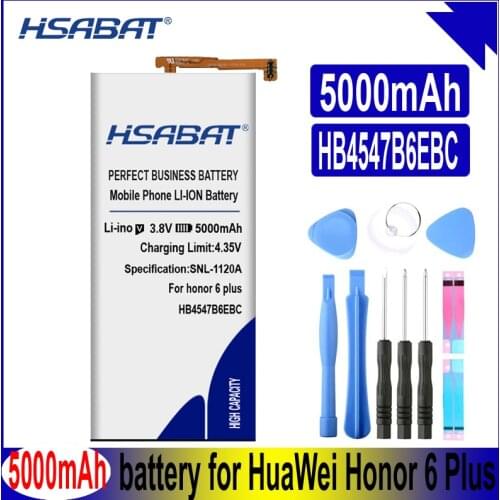 HSABAT 5000mAh HB4547B6EBC Battery for HuaWei Honor 6 Plus 6plus PE-TL20 UL00 TL10 CL00 Mate 7 Lite