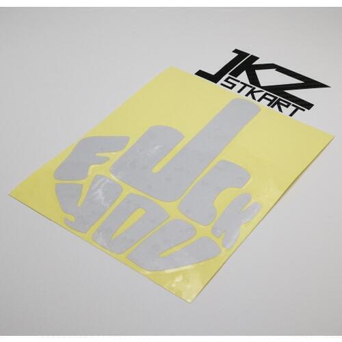 JKZ STKART Vinyl Die Cut Car Sticker Decals Middle Finger Gesture 14x12 cm for Motor Bike Laptop Helmet Decorated Stickers