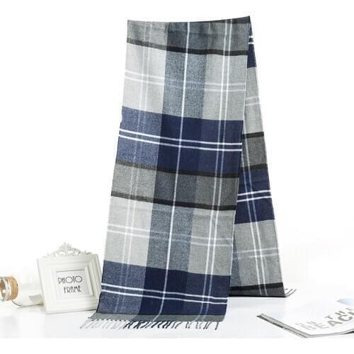 Classic Men Cashmere Plaid Scarf Winter Warm Cashmere Pashmina Shawls Blanket Tassel Scarves Man Business Scarves Foulard Wraps