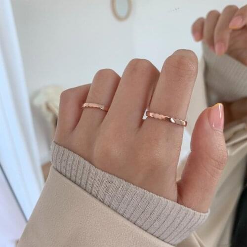 S925 Sterling Silver Rings for Women Wavy Geometric Ring Retro Fashion Personalized Ring Jewelry Wholesale