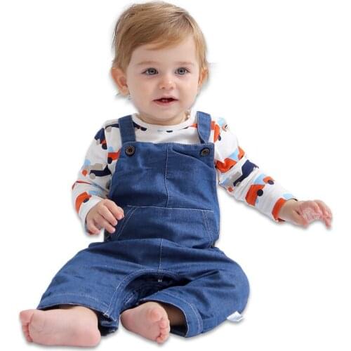 Baby boy Cars suit，Infant Long Sleeve+Tops+Overalls Casual Clothes