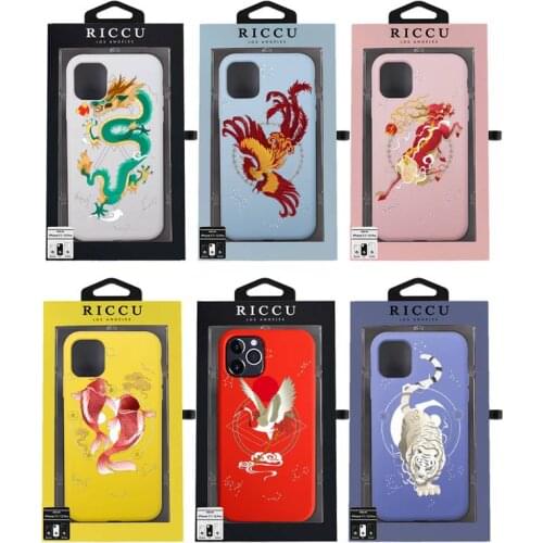 Fashion Dragon crane tiger Animal Pattern Phone Case for iPhone 12 pro max mini 11 pro XS MAX 8 7 6 6S Plus X XR blue case