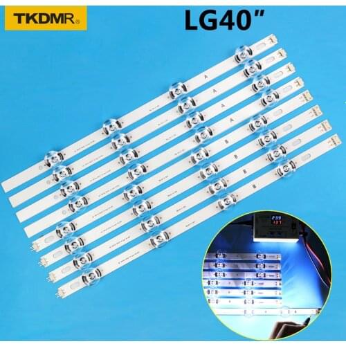 New Kit 8 PCS LED Backlight strip For LG 40LF630V 40LF570V INNOTEK 40 DRT4.0 DRT 4.0 3.0 40 inch A B SVL400 6916L-0885A 0884A