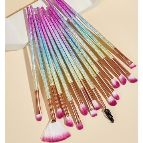 Colorful 15/8pc Makeup Brushes Set Professional Eyebrow Eyeliner Eyeshadow Blush Cosmetic Concealer Brush Beauty maquiagem Tools