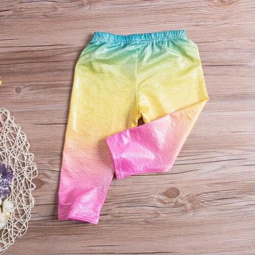 Colorful Girl Pants Kids Baby Girls Sequin Clothes Bottoms Leggings Pants Toddler Trousers 1-6Y US