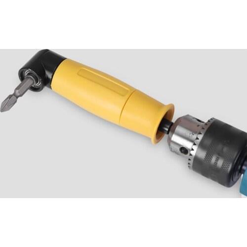 90 Degree Right Angle Drill Chuck Universal Bit Driver Corner Electric Power Cordless Adapter Screwdriver