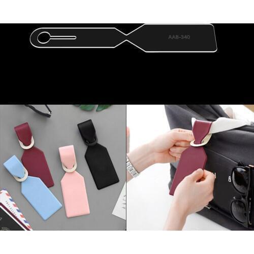 Aircraft brand luggage tag type drawing diy handmade leather goods acrylic paper pattern playing design design template