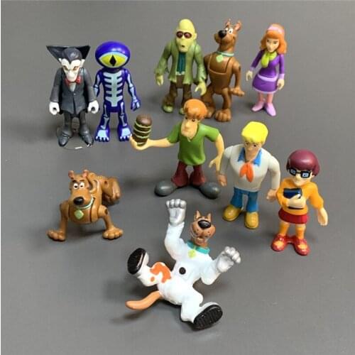 2.5" Scooby Mystery Mates Shaggy Dog Daphne Fred Pirate Dracula Action Figure Cartoon Classic Doll Movie Toys Kids Xmas Gift