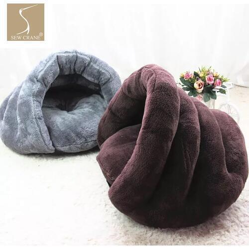 SewCrane Cuddly Sunggle Tunnel Pet Bed Snuggle Sack Dog Bed Cave Pet House Blanket Mat