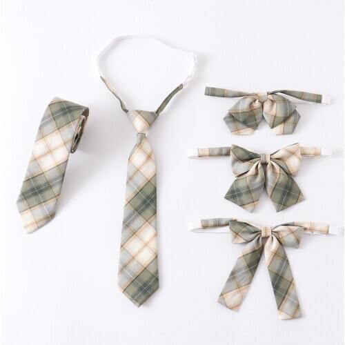 School Dresses For Girl Plaid Bow Tie Lady Jk Uniforms Collar Butterfly Cravat Anime Sailor Suit Striped Tie High School Student