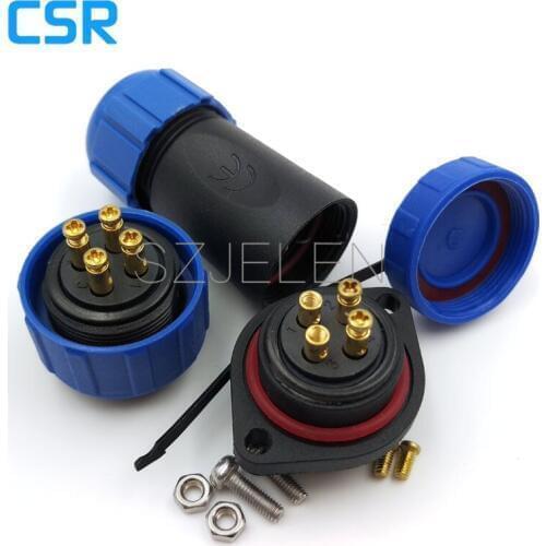 SP2110/P4-S4, 4-pin Waterproof Connector ,IP68, 4 pins male connectors, 4 pin female connectors. outdoor power cable connector