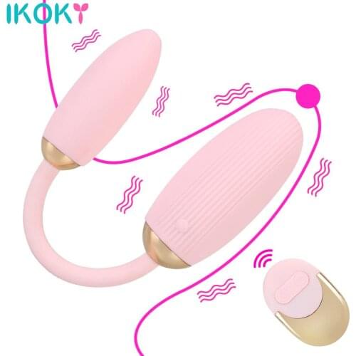 Clitoris Stimulator Remote Control 10 Frequency Dildo G-spot Massager Double Head Vibrating Eggs Sex Toys for Women Couples