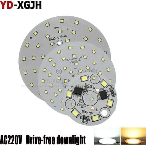 Hot 220A LED free drive downlight spotlight 3W5W7W9W12W15W18W for embedded LED ceiling downlight cold and warm white light