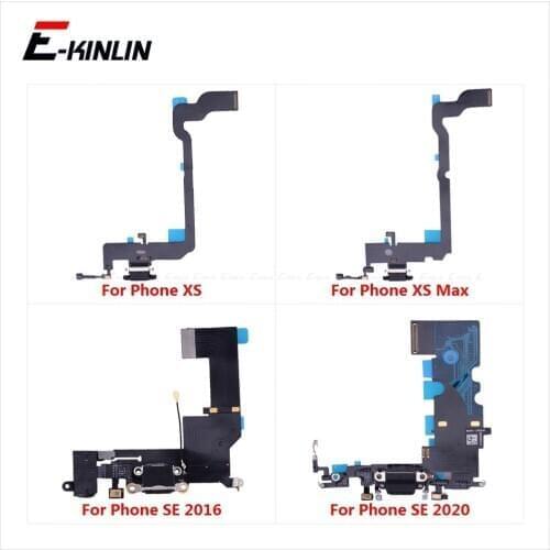 USB Charger Plug Charging Port Dock Connector Flex Cable For iPhone SE 2020 X XR XS Max With MicroPhone HeadPhone Audio Jack