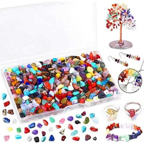 Jewelry-Made Gemstones, with Pendants, Earring Supplies and Making Tool Kits, Suitable for DIY Bracelets, Necklaces B