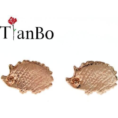 TianBo New Arrival Punk Hedgehog Stud Earrings for Women Simple Animal Earrings Fashion Jewelry pendientes mujer moda