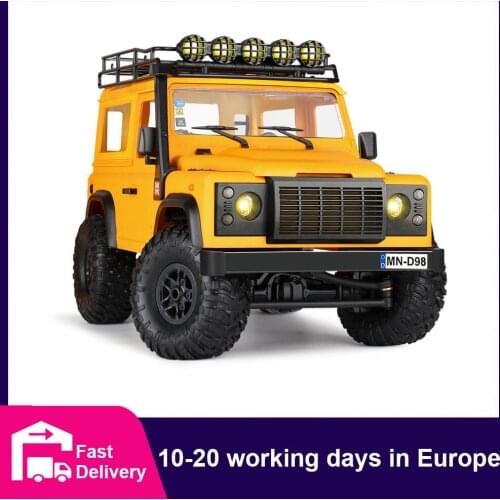 1:12 MN98 Model RC Car 2.4G 4WD Rock Crawler Climbing Car Guard Upgraded Version with Roof Light