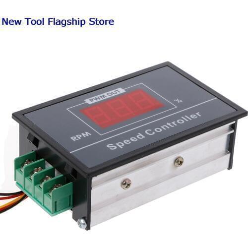 1Pcs PWM DC Motor Speed Controller 0-100 Digital Display Stepless Speed Regulation