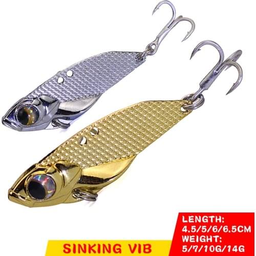 1 Piece Pack 5G/7G/10G/15G VIB Outdoor Reservoir Fishing Bait Swing Type Bait Sinking Bait Artificial Hard Bait