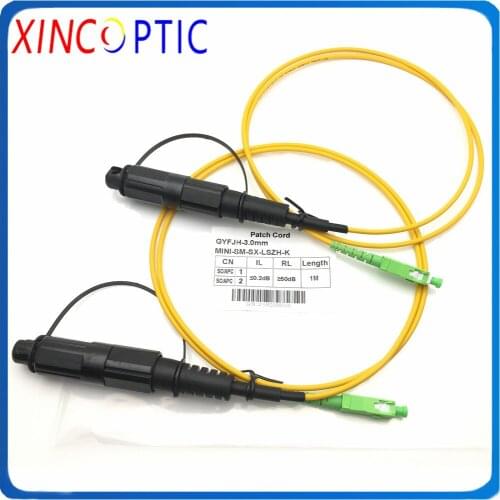 10Pcs/lot IP68 FTTA FTTH Outdoor Fiber Optic Cable H Connector Corning SC/APC Optical Patch Cord 3.0m 1/2/3/5/7M with SCAPC