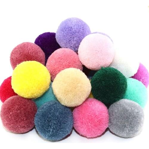 30pcs/Pack 40MM Cashmere Pompom DIY Wedding Furball Home Velvet Ball Crafts Clothing Jewelry Scarf Sewing Craft Accessories