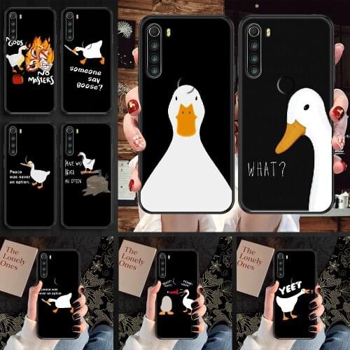 Untitled Goose Game Duck Phone case For Xiaomi Redmi Note 7 7A 8 8T 9 9A 9S 10 K30 Pro Ultra black 3D cover art bumper pretty
