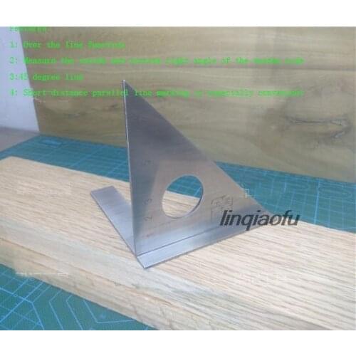 Woodworking scriber line ruler angle 45 degree multifunctional woodworking ruler