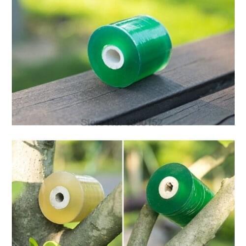 DHL 100pcs 2CM x 100M Grafting Tape Garden Tools Fruit Tree Secateurs Engraft Branch Gardening bind belt PVC tie Tape