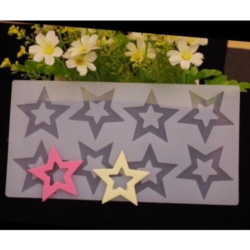 DIY 8-Cavity Star Chocolate Silicone Mold Sweet Candy Cake Baking Tools Silicone Soap Mould Decorating Birthday Party Cake Craft