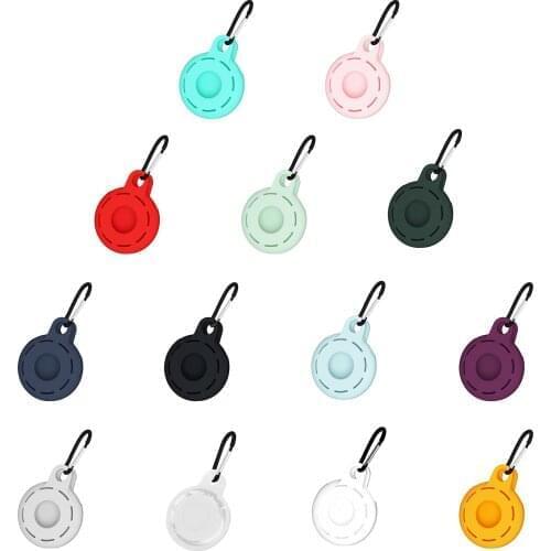 Carry Case Silicone Protective Skin Cover For Apple Airtags Bluetooth Wireless Tracker Protector Shell Cases For Airtag Accessor