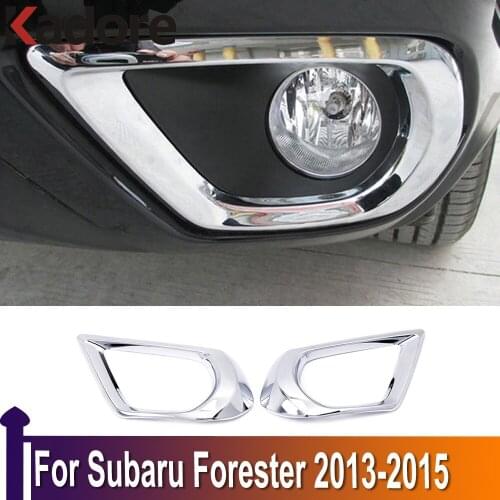 For Subaru Forester 2013 2014 2015 ABS Chrome Front Foglight Fog Light Cover Trim Car Protect Exterior Accessories Sticker