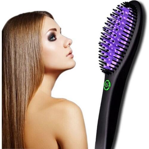 Electric Ceramic Hair Brush Fast Straightener Comb Irons Auto PTC heating Straight EU Plug Hair Straightening brushes