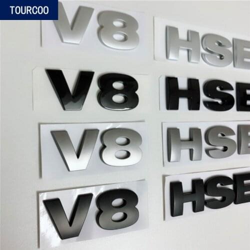 Car Tail Gate Emblem Brade Sticker V8 HSE for Land Rover Range Rover Discovery 3 4 Car Styling Decoration Accessories