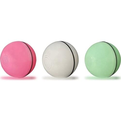 Pet Cat Interactive Flash Light Rolling Ball Playing Toys USB Pet Cat Automatic Rolling Ball Rechargeable Playing Ball Toy