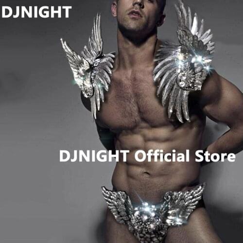 Drag Queen Costume Sequins Shoulder Ornament Dancer Stage Show Wings Burning Man Outfit Birthday Party Wear Cosplay XS2485