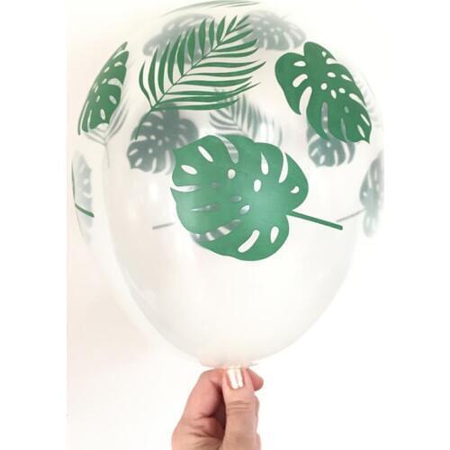 10/20pcs Tropical Palm Leaf Latex Balloon Hawaiian Party Decorations Green Leaves Balloons Flamingo Wedding Birthday Party Globo