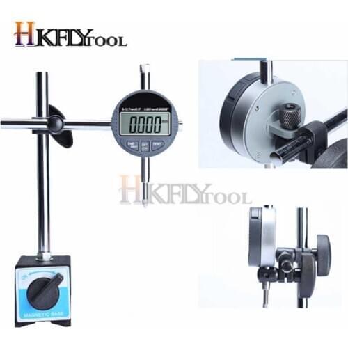 0-10mm dial indicator + 60kg Magnetic Base with fine adjustment Magnetic Base Holder Stand Magnetic Correction Gauge Stand