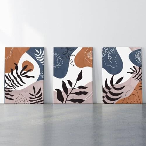 Minimal Mid Century Wall Art Print for Bedroom Decor Abstract Neutral Boho Art Print Home Decorative Canvas Paintings Posters