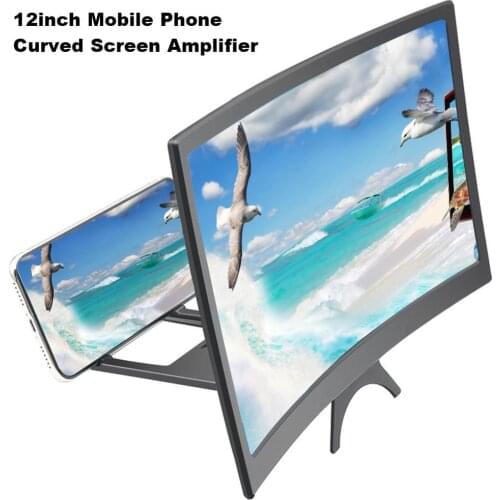 Mobile Phone Curved Screen Amplifier HD 3D Video Mobile Phone Magnifying Glass Stand Bracket Phone Foldable Holder