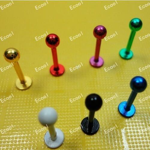 30Pcs Whole Jewelry Bulk Lots Labret Lip Body Pierce Nipple Navel Belly Eyebrow Bar Rings Lip Piercing LB339 Free Shipping